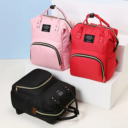 Large Capacity Canvas Mummy Bag Multifunctional Baby Bottle Thermal Insulation Travel Storage Bag Fashion Mummy Bag Hanging Bag